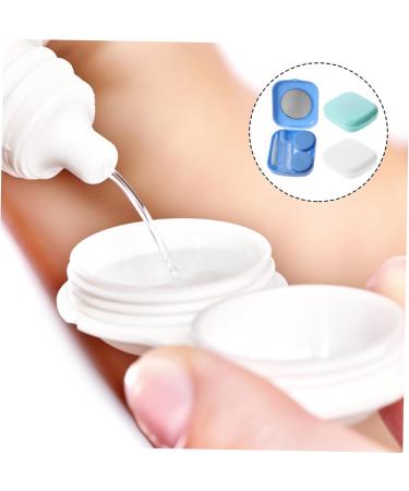 Homsfou Colored Contact Lens Container Kit | Shiny Frame Travel Case & Storage Box | International Shipping Available - Buy Online on GoSupps.com