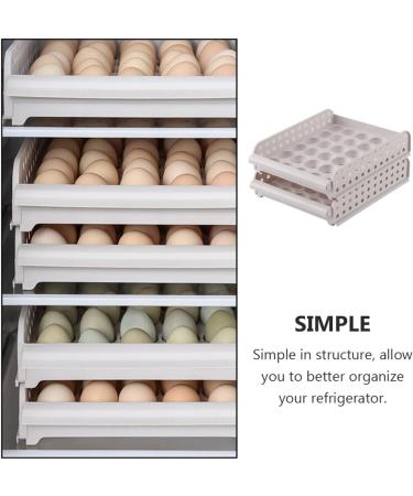 Artibetter Serving Tray Containers Storage Box 1pc - out Egg Box Double- layer Stable Household Egg Holder Egg Storage Box Egg Container Flat Storage Stackable - Buy Online on GoSupps.com