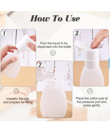 2Pcs Refillable Nail Polish Remover Pump Bottles with Flip Cap - White - Buy Online on GoSupps.com
