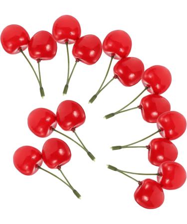 Cabilock 30 Pcs Artificial Cherry Farmhouse Vegetable Decoration Home Decorative Model Cherry Decoration Fruits Cherry Decor for Home Plastic Fruit Decor Kitchen Cabinet Toy Set Child - Buy Online on GoSupps.com