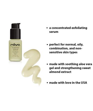 RAYA Almond Serum | Exfoliating Facial Peel for Oily & Combination Skin | Minimize Pores & Brighten Complexion - International Shipping Available - Buy Online on GoSupps.com