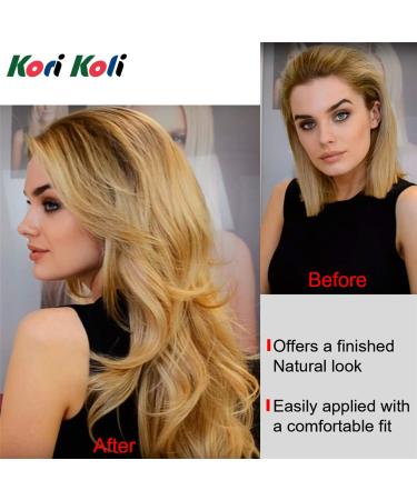 Blonde Long Wavy Clip-in Half Head Wig Extension - 210g Synthetic Hair for Women 8-22 - Buy Online on GoSupps.com