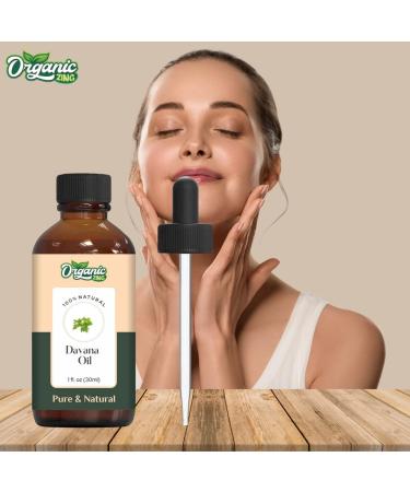 Organic Zing Davana (Artemisia Pallens) Oil | Pure & Natural Essential Oil for Skincare Aroma and Diffusers- 30ml/1.01fl oz - Buy Online on GoSupps.com