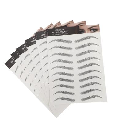 Ipetboom 6 sheets Miss Lady Eyebrow Sticker The Tie Stich Brow D Imitation Waterproof Transfer Eco Temporary