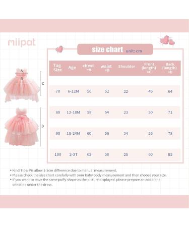Miipat Baby Girl Tulle Sleeveless Princess Party Dress with Headband, Wine, 6-12 Months - Buy Online on GoSupps.com