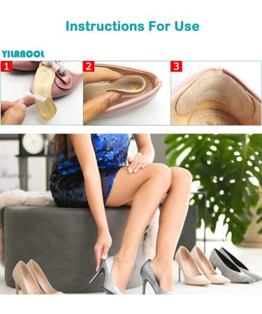 6 Pairs Heel Cushion Inserts | Self-Adhesive Heel Grips for Men & Women | Prevent Heel Slipping & Rubbing - Buy Online on GoSupps.com