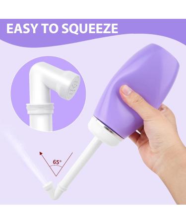 Portable Peri Bottle for Postpartum & Perineal Care | 400ml Travel Bidet Sprayer for Women with Bag - Ideal for International Shipping - Buy Online on GoSupps.com