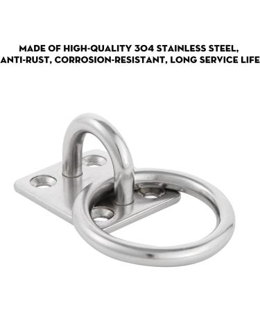 Buy Lyaor 4-Piece 304 Stainless Steel Augtplatte with M6 Eyelet Bracket - Durable 70kg Weight Fastening Hooks for Hammocks Boxing Bags & Yoga Ropes - Buy Online on GoSupps.com