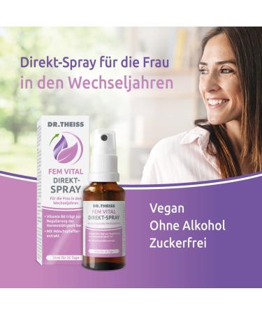 DR. THEISS Fem Vital Direct Spray | Menopause Nutrients for Women | Enhance Wellness & Vitality - Buy Online on GoSupps.com