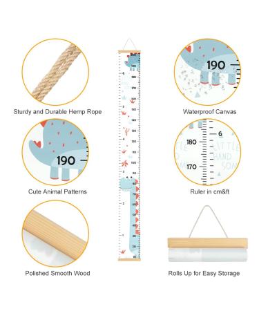 AOLO Children's Yardstick & Size Knife - Fun Dinosaur Wall Measurements for Kids' Rooms | Baby Decor & Growth Tracking - Buy Online on GoSupps.com