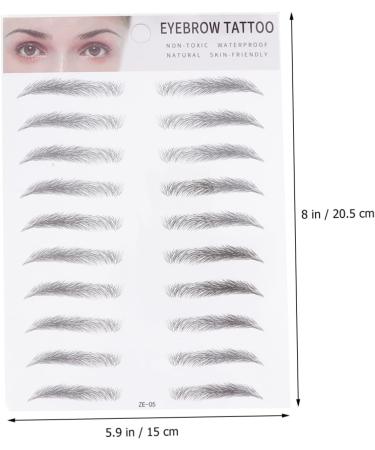 Beavorty Artificial Eyebrow 6 pcs 3d s cosmetology kit Brow Shaper Makeup Eyebrow Transfer template 1 count (Pack of 1) Blackx3pcs - Buy Online on GoSupps.com