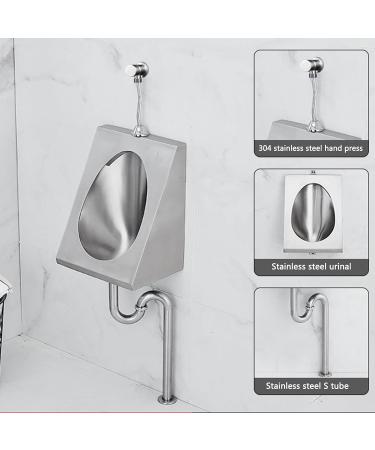 304 Stainless Steel urinals Induction Wall-Mounted Drainage Public Toilet urinals Square Wall-Mounted Men's urinals Bathroom Accessories for Homes Hotels Schools - Buy Online on GoSupps.com