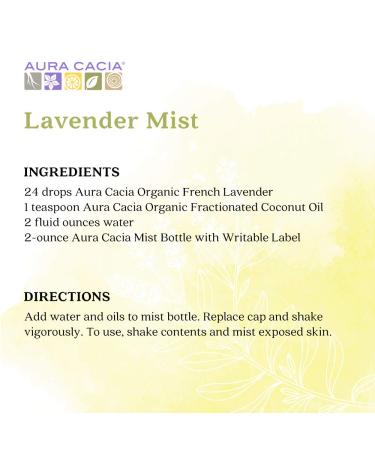 Aura Cacia 100% Pure French Lavender Essential Oil - Organic, GCMS Tested, 7.4 ml - Buy Online on GoSupps.com