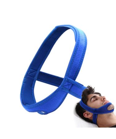 Jaw Strap Anti Schnarch Kinnrigemen chin straps for sleeping snoring stopper snoring solution adjustable anti -Schnarch belt chin support facelift belt for men and women breathable blue