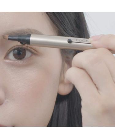 Retractable Automatic Lid Eyebrow Angle Brush - Champagne Gold | Premium Quality for Perfect Eyebrows | International Shipping Available - Buy Online on GoSupps.com