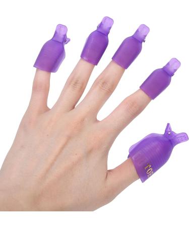  TMISHION 5Pcs Nail Gel Remover Tweezers 5pcs Acrylic Plastic Tweezers for UV Gel Polish Remover for Fingers and Nails (Purple) - Buy Online on GoSupps.com