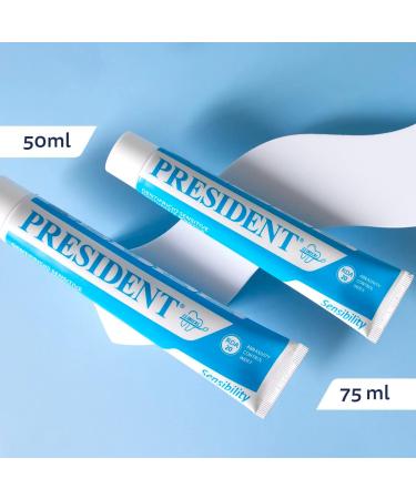 Betafarma SpA President SENSITIVE toothpaste for sensitive teeth RDA 2050 ml - Buy Online on GoSupps.com