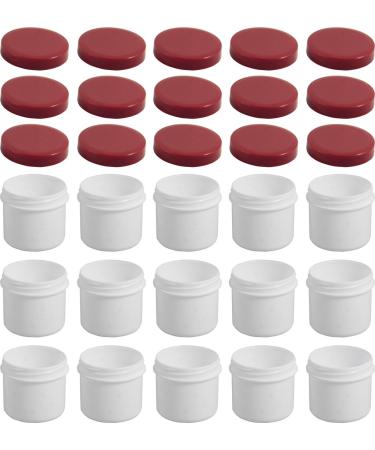 15 ointment jars cream jars ointment jars flat 25ml content with red lid - Made IN Germany