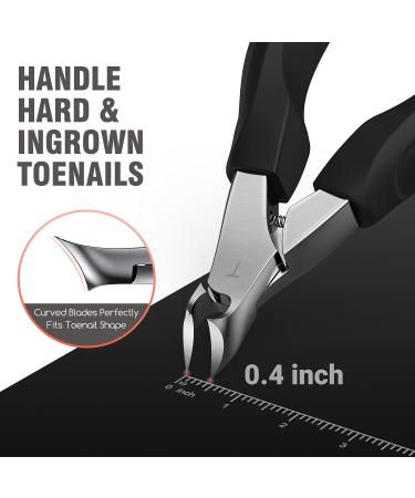 TOMEEM Professional Toenail Clipper - Sharp Curved Blade for Thick & Ingrown Nails | Podiatrist Toe Nail Cutter for Men, Women & Seniors (Matte Black) - Buy Online on GoSupps.com