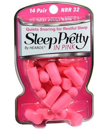 Sleep Pretty in Pink Women's Ear Plugs 14 Pair (Pack of 2)