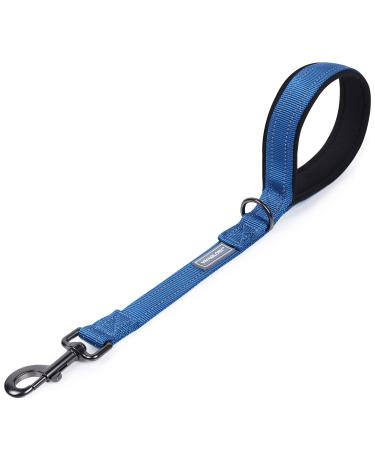 Vivaglory dog leash short short traffic leash for dogs short training lines for medium -sized and large dogs 46 cm length 2.5 cm wide blue 46 cm blue