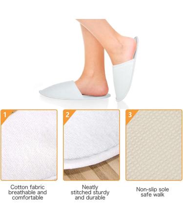 Comioke Hotelslipper - Disposable Shoes for Guests | 2 Pairs Terry Slippers for Men & Women | Universal Size One-Way Wedding Slippers - Buy Online on GoSupps.com