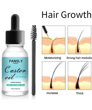 weixinbuy 10ml Castor Oil Hair Growth Serum For Eyelash Growth Lifting Eyelashes Thick Eyebrow Growth Enhancer Eye Lashes Serum Mascara. - Buy Online on GoSupps.com