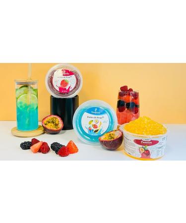 Nostea - Perles Bubble Tea Mangue - Popping Boba Sans Gluten - Perles au Jus de Fruit pour Th Boissons Dessert - Fabrication Fran aise - 450 gr - Buy Online on GoSupps.com