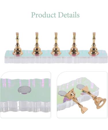 Beavorty 1 Set Acrylic Nail Display Stand Nail Practice Holder Magnetic Nail Practice Stand Fingernail Diy Nail Stand for False Nail Manicure Tool Salon Use Golden - Buy Online on GoSupps.com