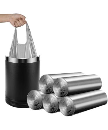 4 Trash Bags 100 Counts Handle Garbage Bags Trash Can liners Bathroom Bedroom Office Car Home Waste Bin Plastic Trash Can Liners