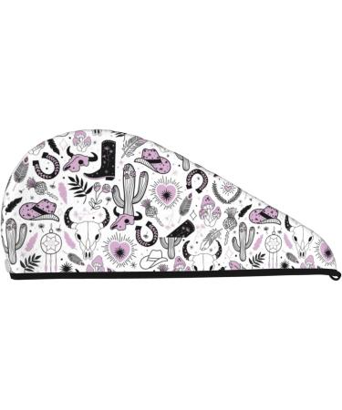 Buy Cowboy Microfiber Hair Towel Wrap | Quick-Dry Turban for Girls & Women - Buy Online on GoSupps.com