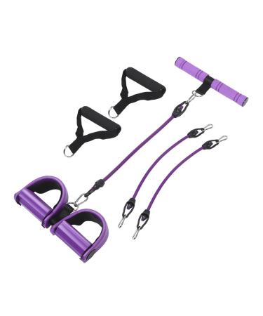 BESPORTBLE 1 Set Pedal Tensioner Fitness Pedal Puller Rope High Elastic Multifunction Pedal Resistance Band Arm Workout Equipment Yoga Ankle Puller Pedal Puller Resistance Rope TPE Purple