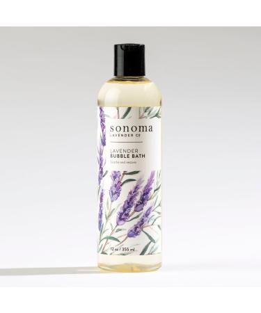 Sonoma Lavender Lavender Bubble Bath Relaxing Bath Bubbles with Essential Oils Natural Bubble Bath for Adults and Kids 12 oz.