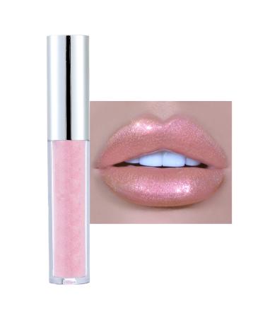Rosarden Metallic Lipsticks for Women  Glossy Lipstick Long Lasting 24 Hour Waterproof Lip Gloss  Liquid Lipsticks Diamond Shimmer Glitter Gloss Lipstick  Women Shiny Lip Gloss for Cheeks and Eyes Orange Pink