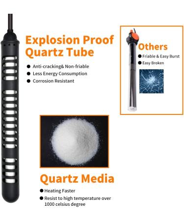 U-picks 100W Submersible Aquarium Heater for 5-25 Gallon Fish Tank with Intelligent External Temperature Controller - Buy Online on GoSupps.com