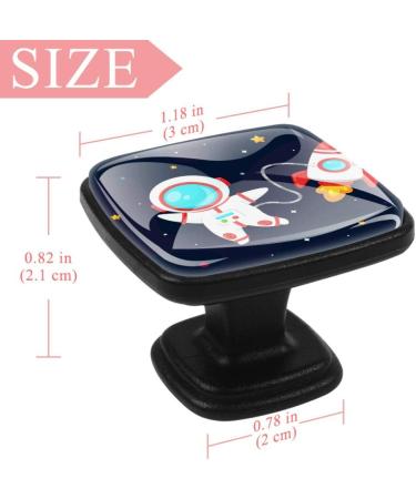 Adorable Astronaut Rocket Kitchen Handles - 4 Piece Cabinet Button Set for Kids' Room Decoration - Buy Online on GoSupps.com