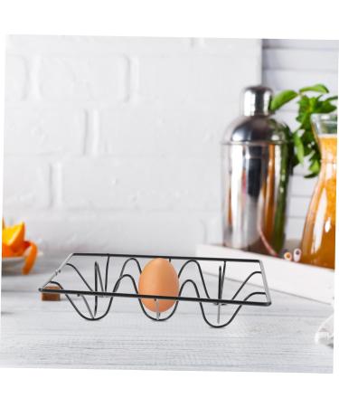 PRETYZOOM Egg Holder Dispenser Egg Tray Eggs Fridge Egg Stand for Storage Egg Dispenser for Refrigerator Storage Box Filling 18.00X12.00X3.50CM Black - Buy Online on GoSupps.com