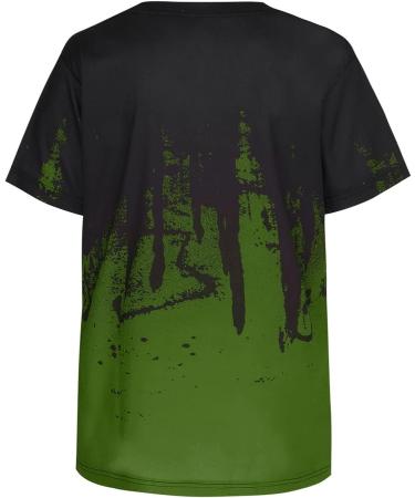 QUNPIU Men's Two-Piece Sport Suit Set - Green Fashion Print Shirt & Shorts - Size Medium - Buy Online on GoSupps.com