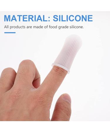 Healifty Finger Toothbrush for Infant Oral Care - 2Pcs White - Relieve Teething Discomfort & Gum Cleaning - Buy Online on GoSupps.com