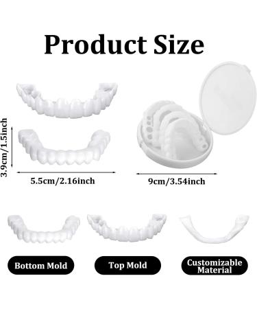 4 PCs Adjustable Dentures for Plug-in False Teeth | Full Dental Prosthesis & Snap Lock Veneers - Buy Online on GoSupps.com