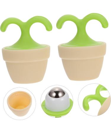 Healeved 6-Piece Roller Ball Massage Device | Yoga Roller for Full-Body Relief | WadenRoller for Feet | Metal Hand & Body Massager | Compact 6.5x5cm | Green (3 Pack) - Buy Online on GoSupps.com
