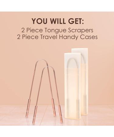 100% Copper Tongue Scraper Set with Travel Case - Natural Ayurvedic Oral Care for Fresh Breath - Buy Online on GoSupps.com