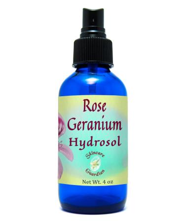 Rose Geranium Hydrosol - Facial Hydration & Toner For All Skin Types Hidrosol de Geranio Rosa 4 oz Mister