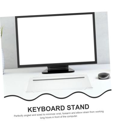 Buy Hemoblo 2-Piece Acrylic Keyboard Rest - Aesthetic Desk & Gaming Accessories | Slipproof Transparent Presentation Stand - 43x14cm - Buy Online on GoSupps.com
