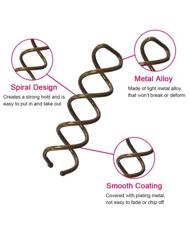 Spiral Bobby Pins Brown with Storage Tin - 20 Pcs 2 Inch Premium Spin Pins for Hair - Non-Scratched Twist Screw Hair Pins for Bun Hairstyles - Ideal for Women, Girls, and Kids - Buy Online on GoSupps.com