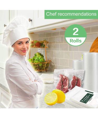 O2frepak 2Pack (100ft) Vacuum Sealer Bags Rolls - BPA Free, Heavy Duty Storage Bags for Sous Vide - 11x50 Cut-to-Size Rolls - Buy Online on GoSupps.com