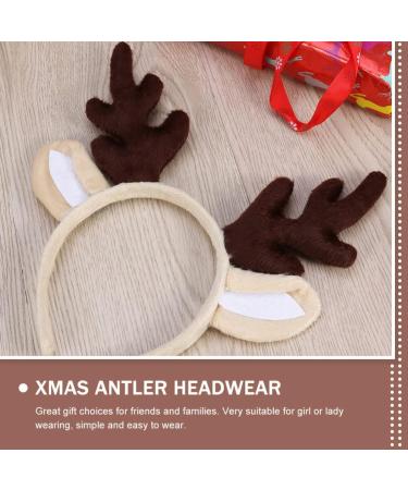 2 Pack Reindeer Antler Headband for Kids - Christmas Antlers Gift | Milk White - Perfect for Christmas & Thanksgiving - Buy Online on GoSupps.com