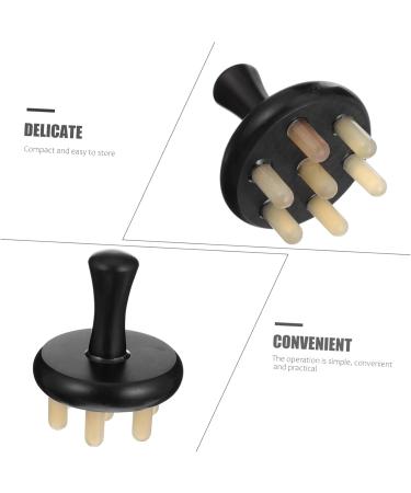 Tovinanna Massage Device & Brush Head - Hair Cleaning & Back Massage Tool 7.5x6cm Black - Buy Online on GoSupps.com