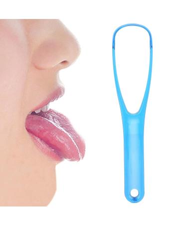 Buy Blue Tongue Scraper Cleaner | Portable Metal & Plastic Tongue Cleaning Brush Kit for Fresh Breath - Buy Online on GoSupps.com