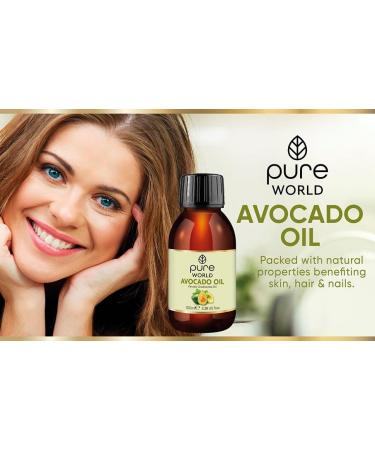 Pure World Natural Avocado Oil 100ml - 100% Pure Cold Pressed Premium Quality - Buy Online on GoSupps.com